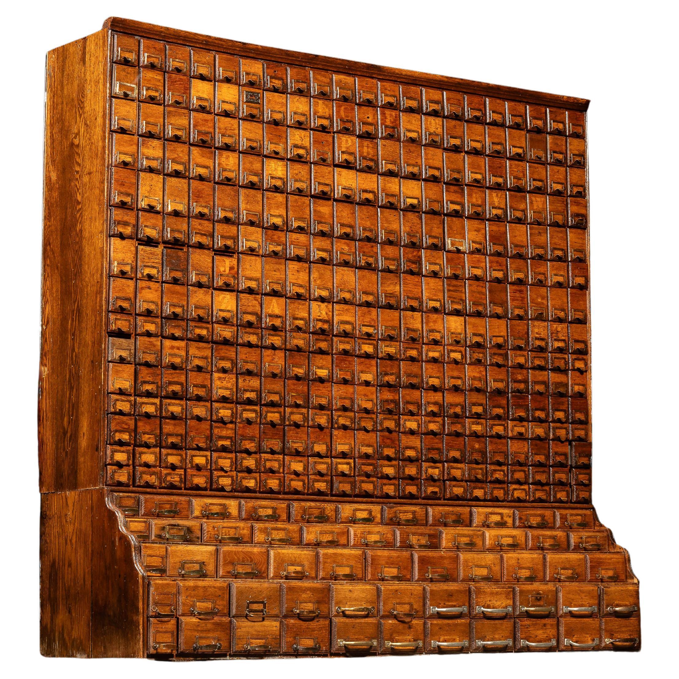 Massive Antique 370-Drawer Industrial Hardware Cabinet For Sale