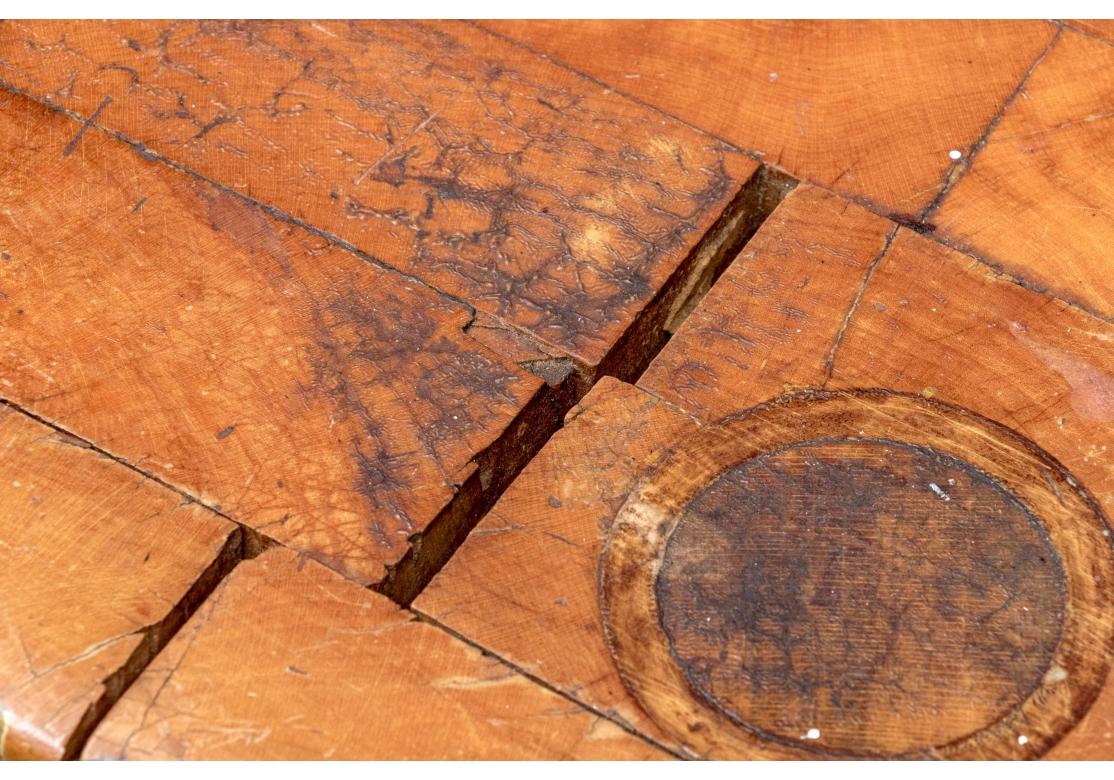 Massive Antique Butcher Block Island 2