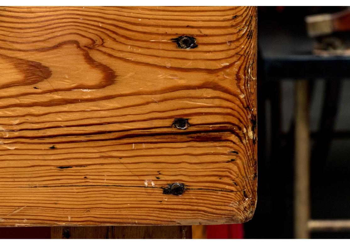 Massive Antique Butcher Block Island 6
