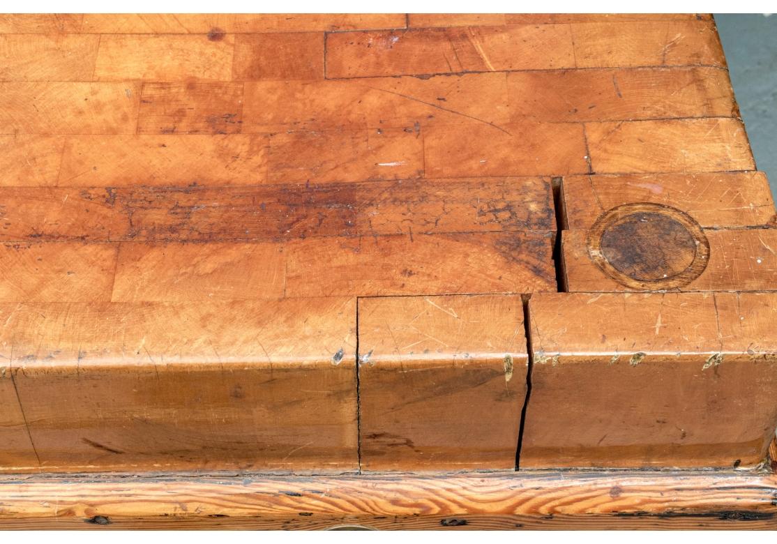 vintage butcher block island