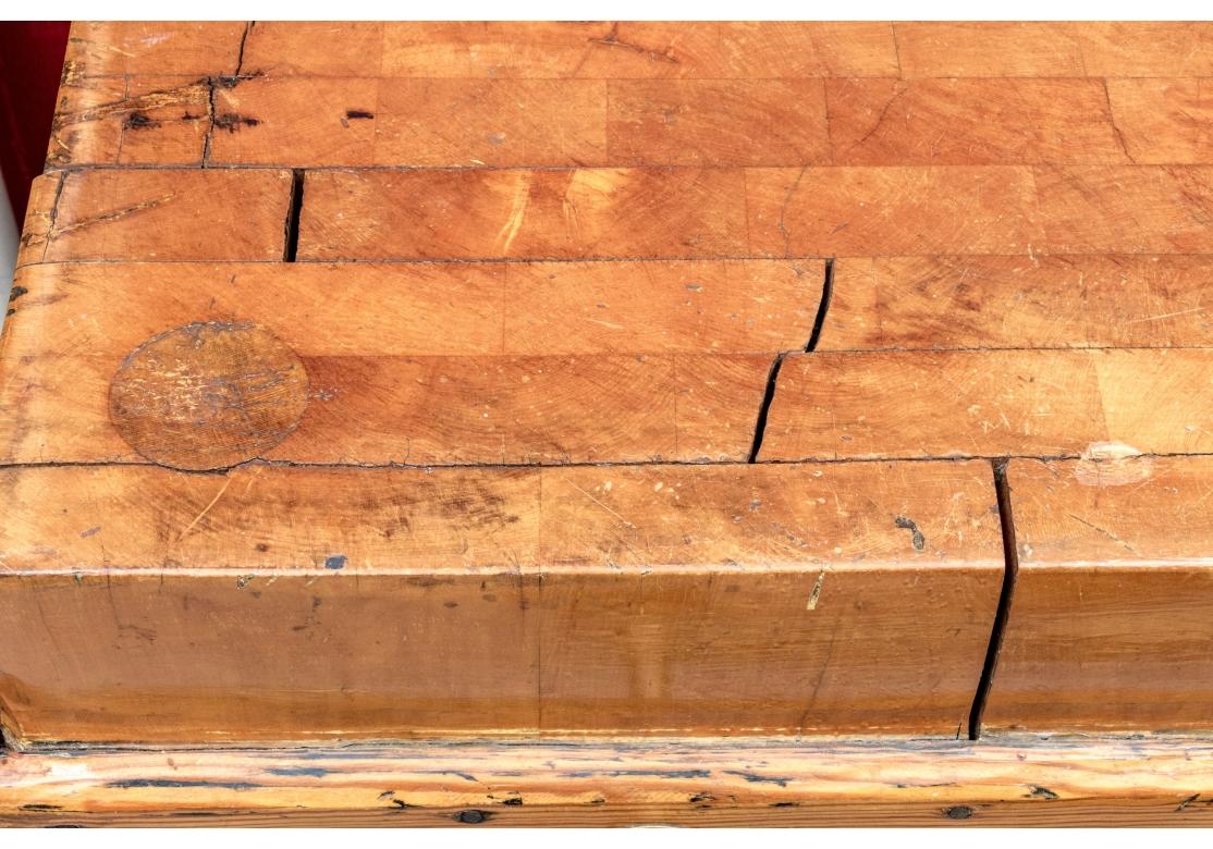antique butcher blocks