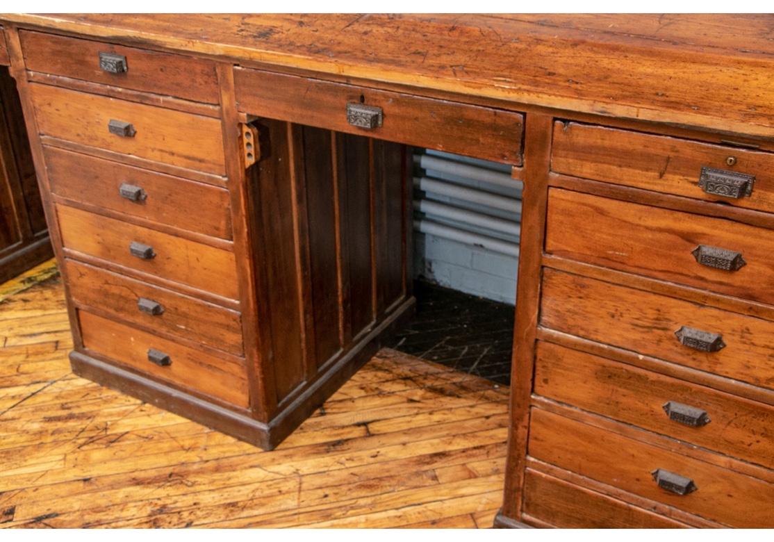 Massive Antique Clerks Workbench/ Counter 10