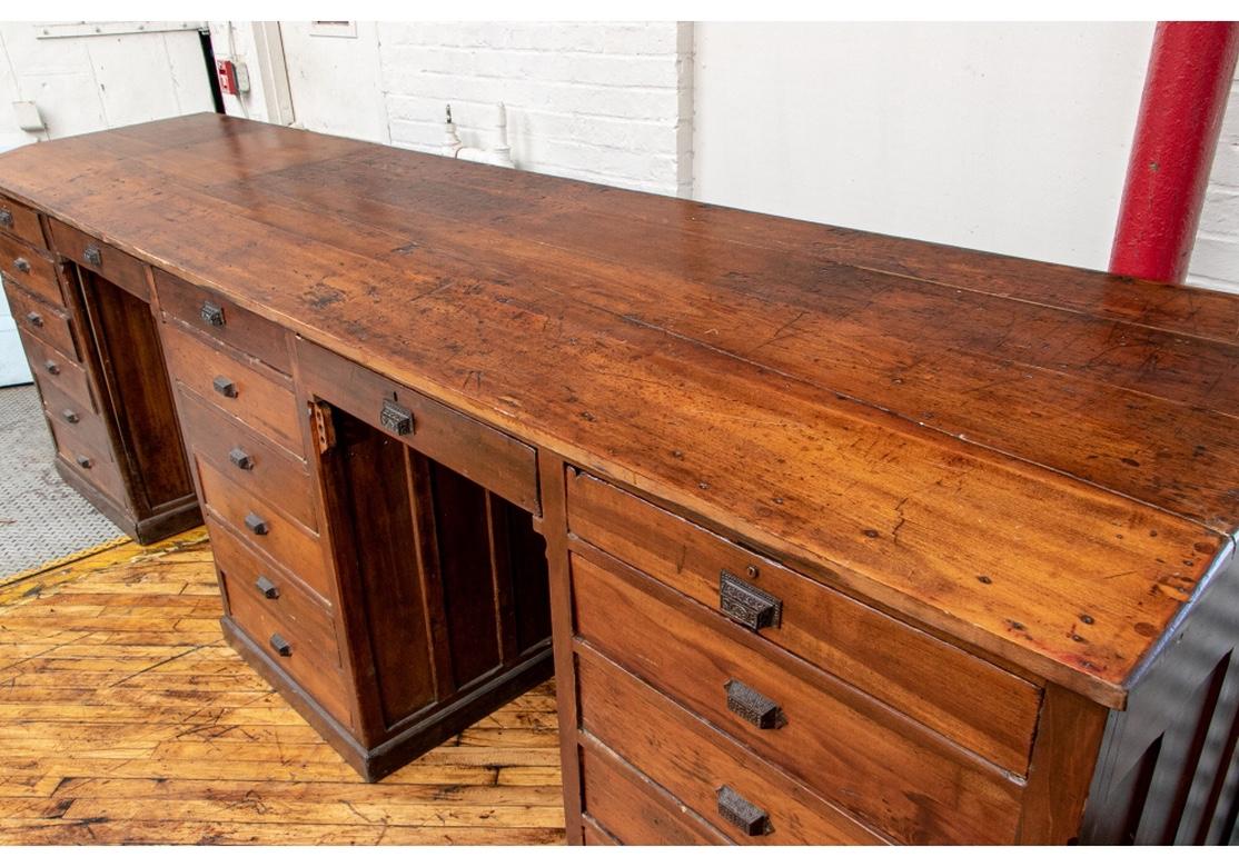 19th Century Massive Antique Clerks Workbench/ Counter