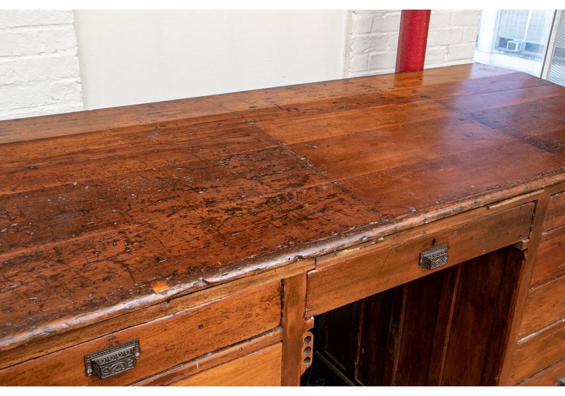 Massive Antique Clerks Workbench/ Counter 2
