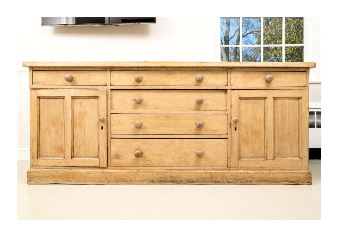 Massive Antique  English Cottage Pine Cabinet 15
