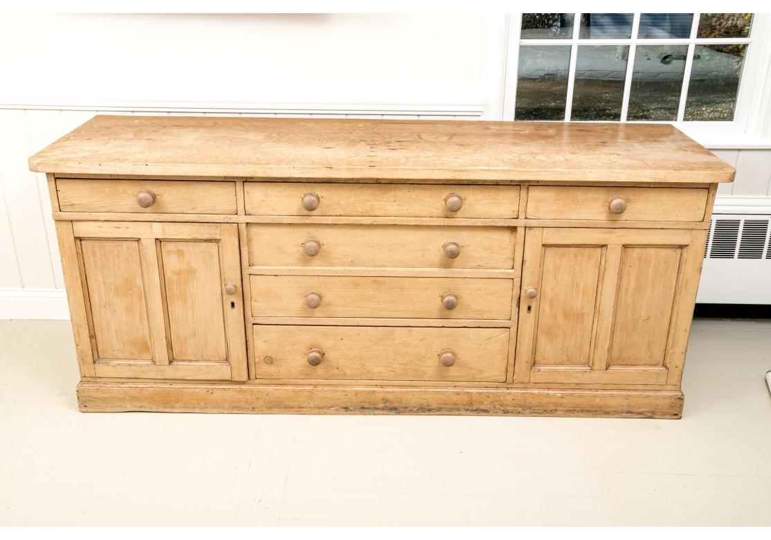 Country Massive Antique  English Cottage Pine Cabinet