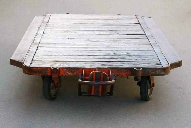 Massive Antique Factory Rolling Cart, circa 1920 For Sale at 1stdibs