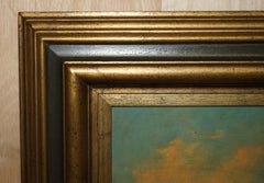 Massive Antique Flemish Oil Painting Signed Jihuitog circa 1880 Rural Scene