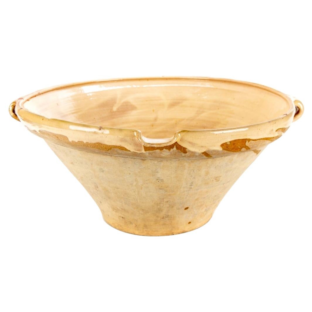 Massive Antique French Provincial Tian Confit Bowl