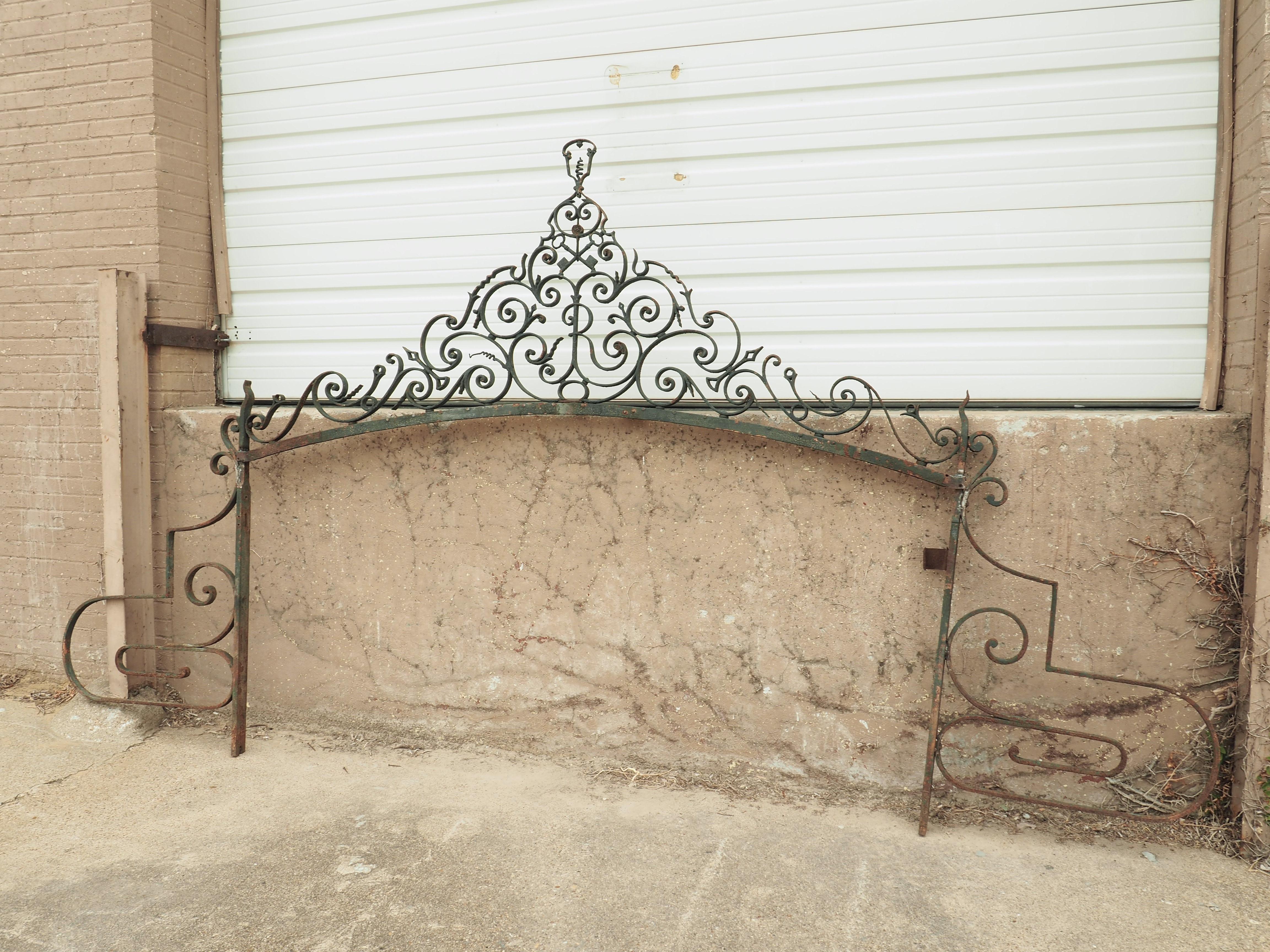 Massive Antique French Wrought Iron Gate Transom, Circa 1800 12