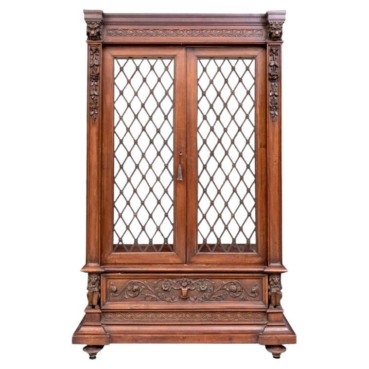 Massive Antique Italian Renaissance Carved Armoire For Sale