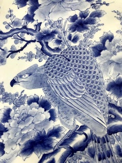 A Massive Antique Japanese Arita Porcelain Plate by Kajiwara Kiln