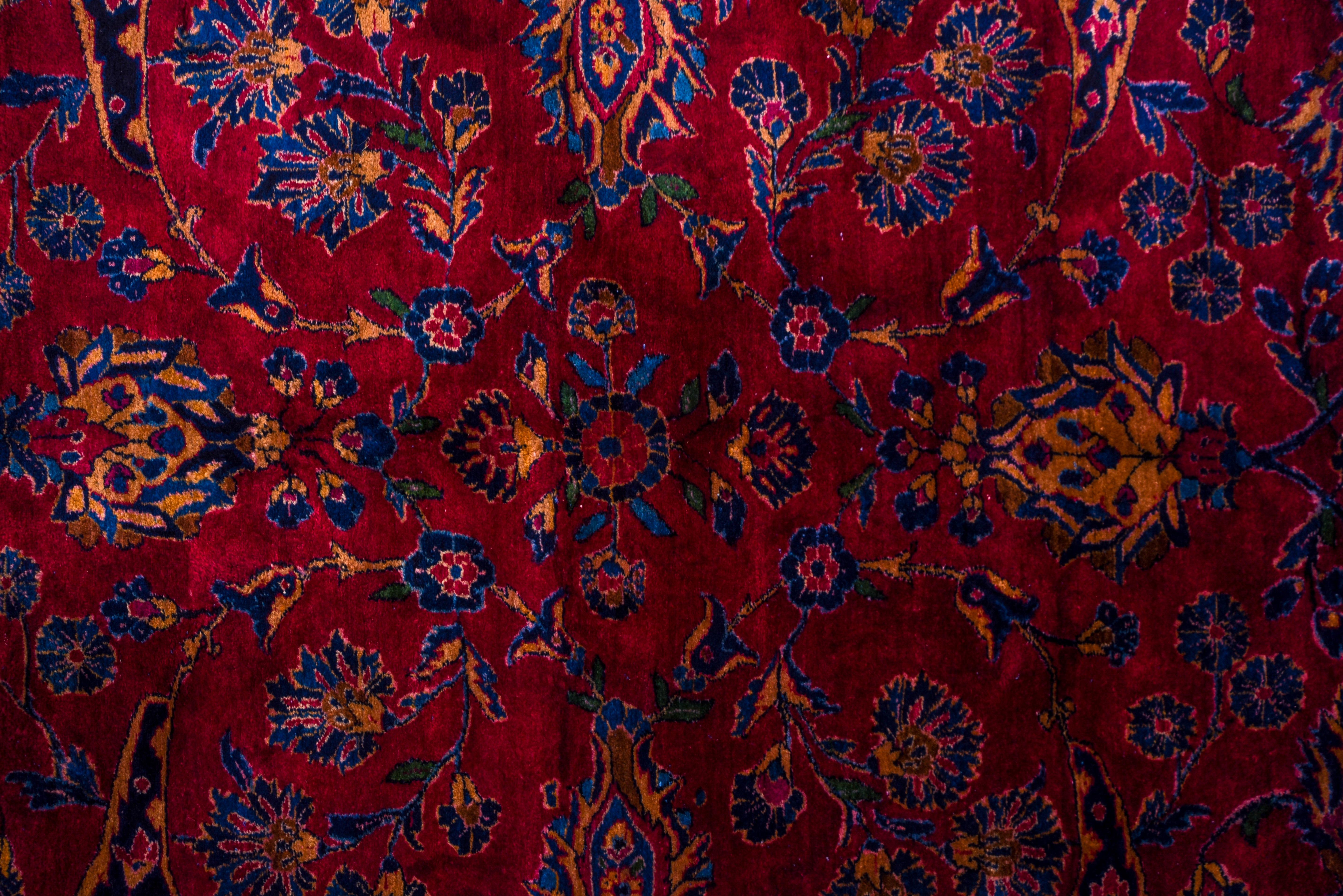 Sarouk Farahan Massive Antique Mohajeran Sarouk Mansion Carpet, Red Allover Filed, circa 1920s For Sale