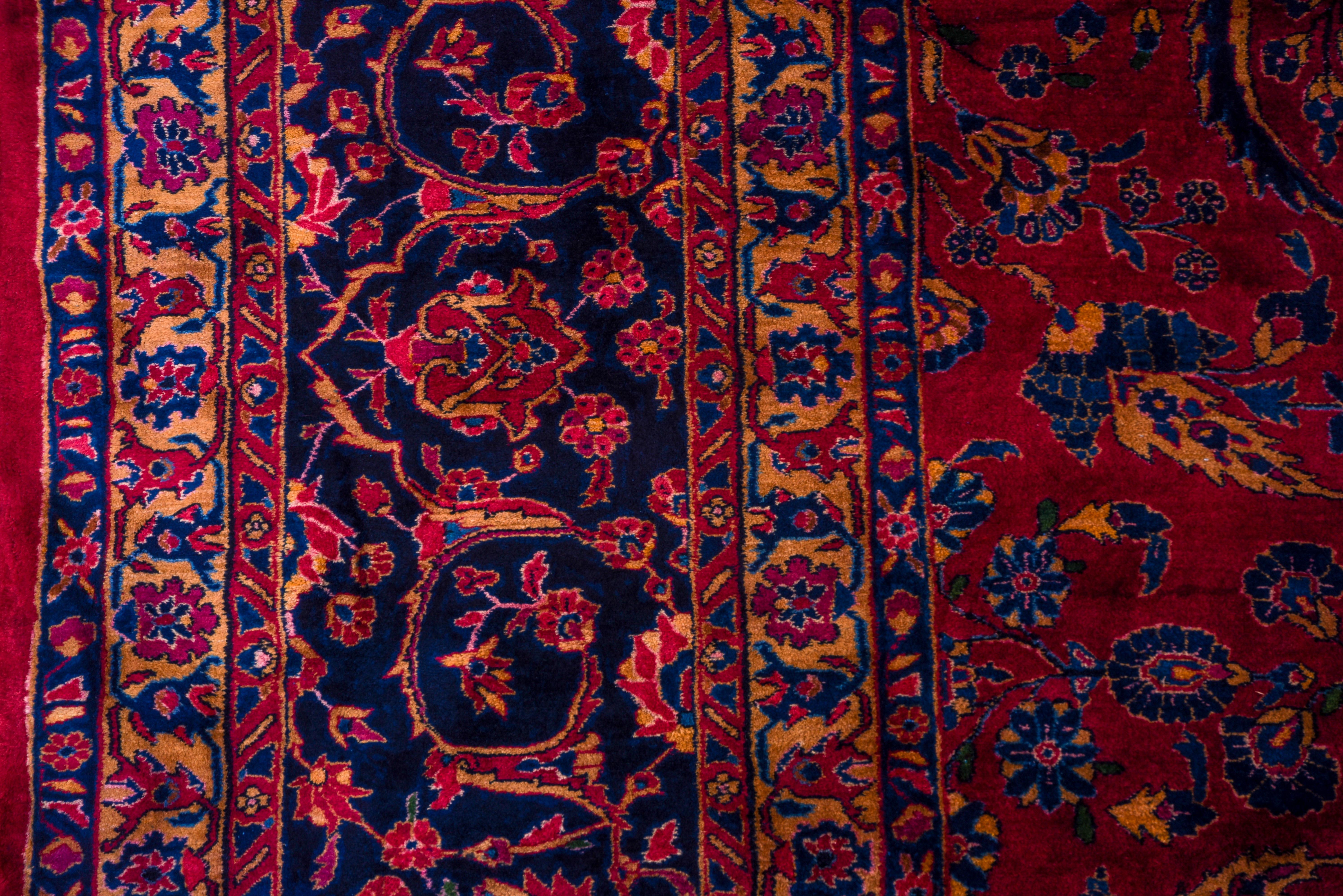 Hand-Knotted Massive Antique Mohajeran Sarouk Mansion Carpet, Red Allover Filed, circa 1920s For Sale