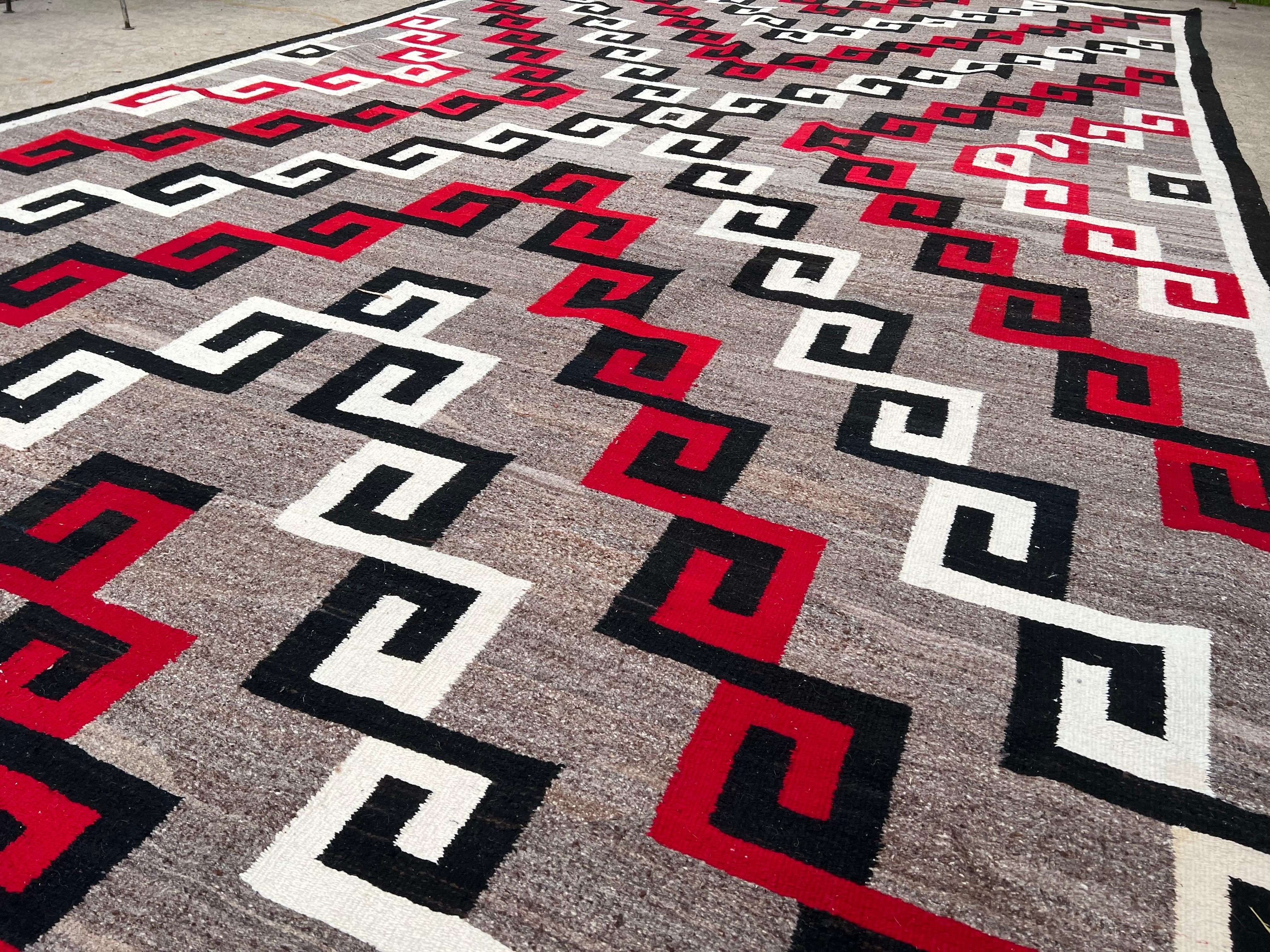 American Massive Antique Navajo Carpet For Sale