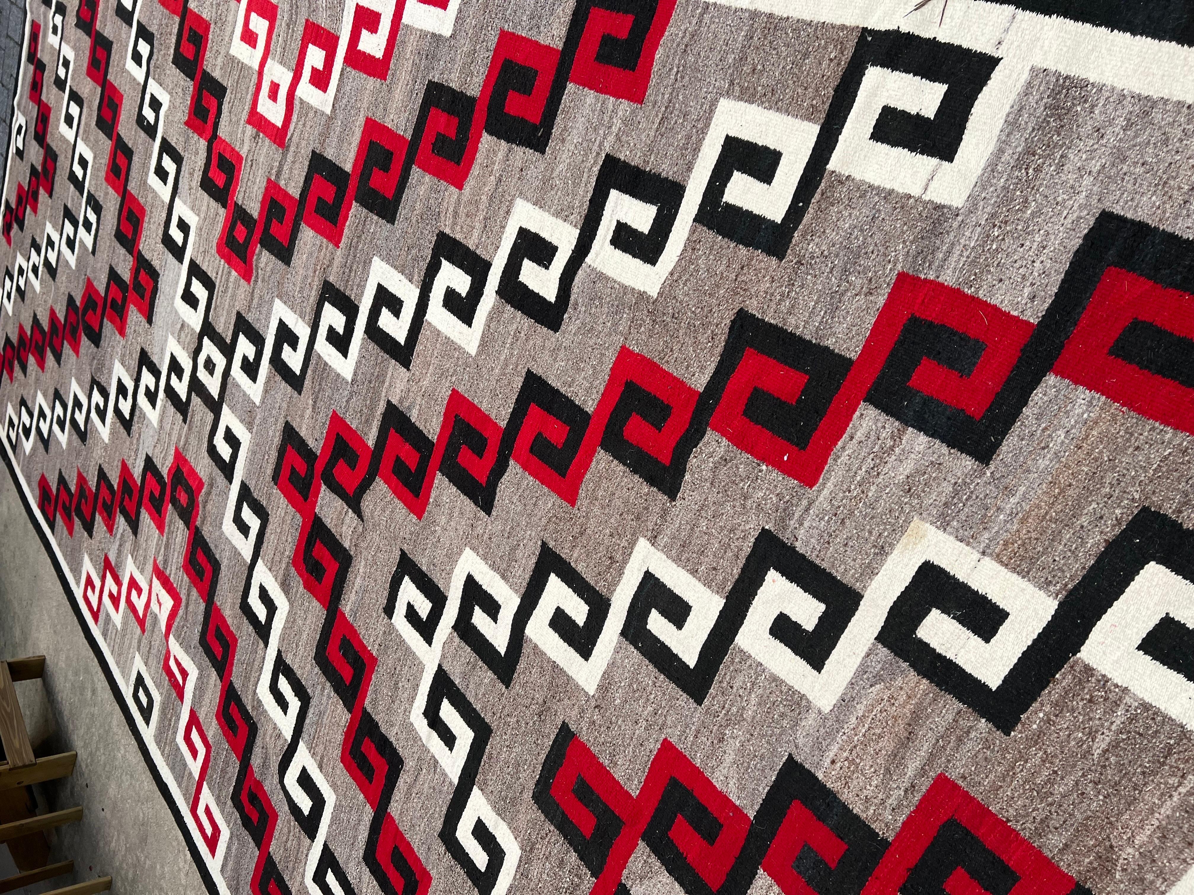 Mid-20th Century Massive Antique Navajo Carpet For Sale