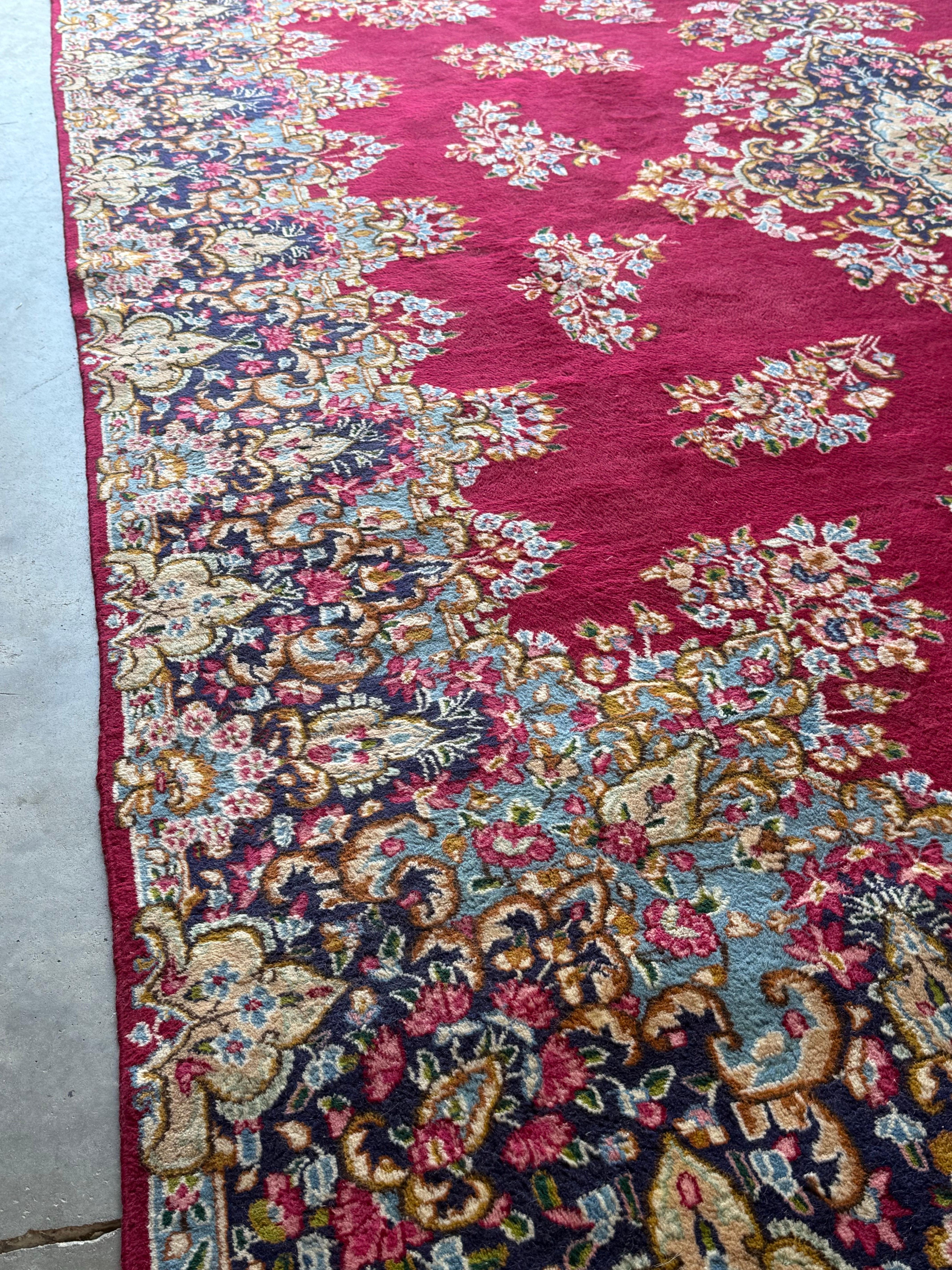 Massive Antique Persian Kerman Rug For Sale 3