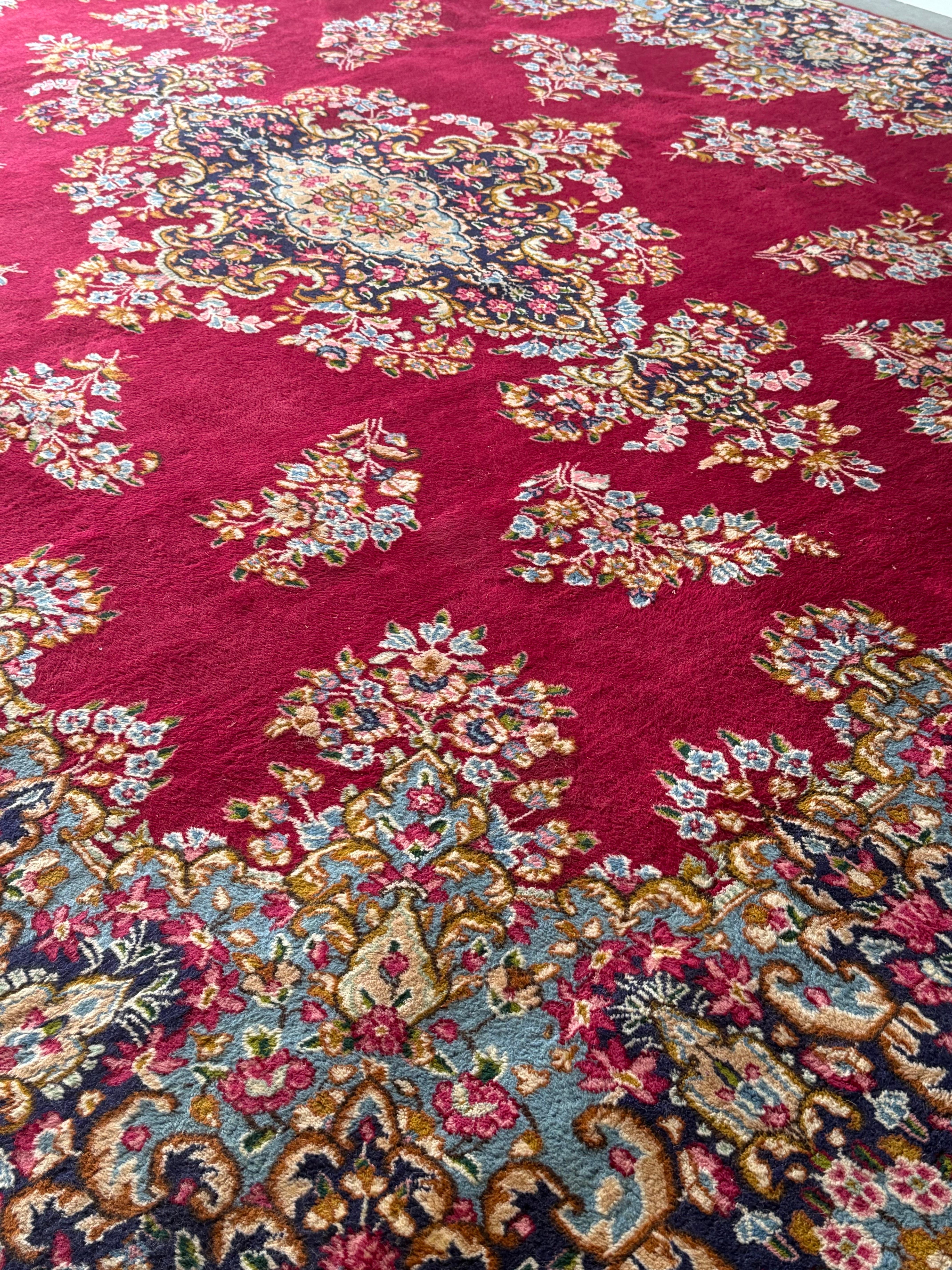 Massive Antique Persian Kerman Rug For Sale 9