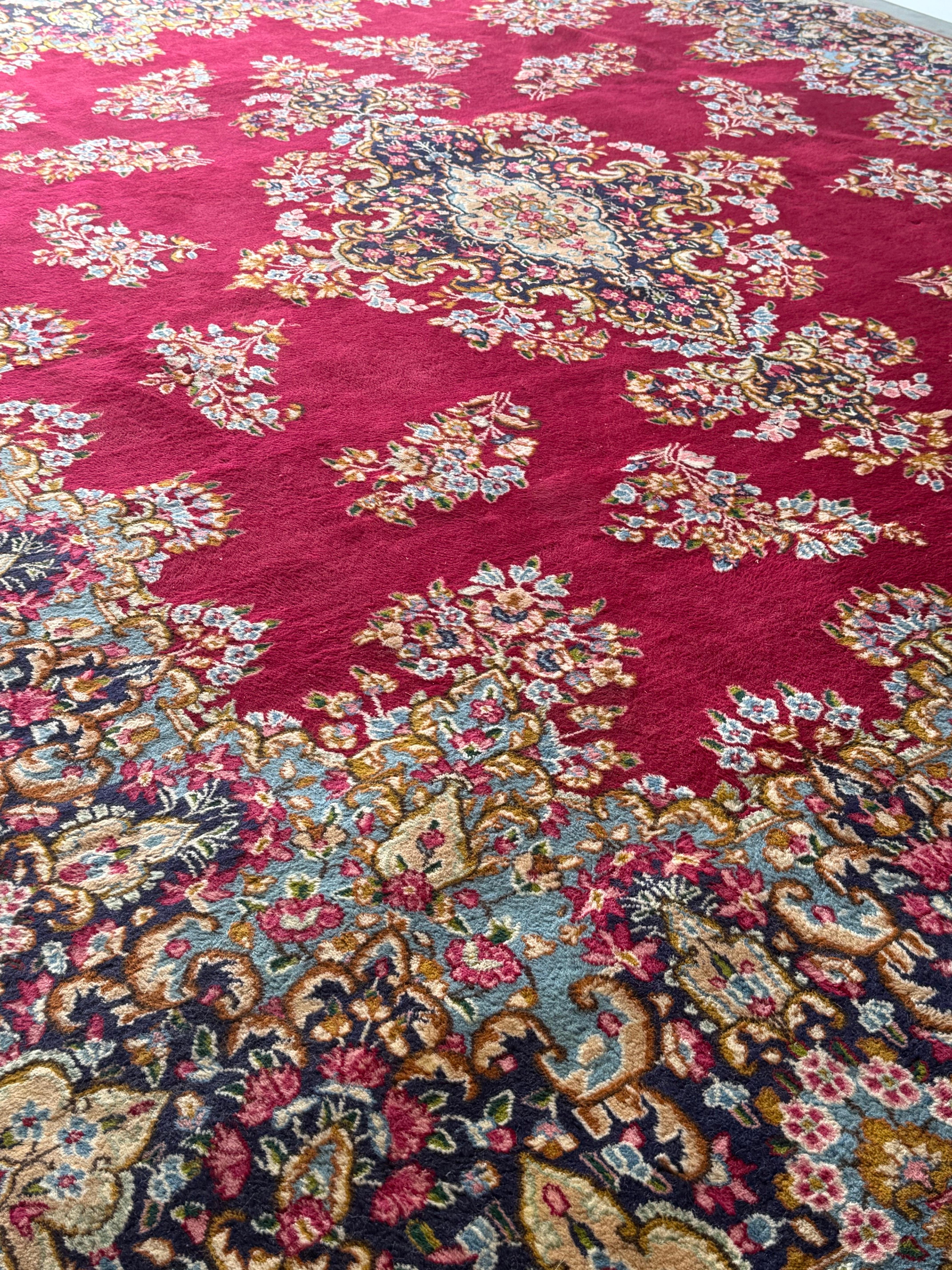 Massive Antique Persian Kerman Rug For Sale 10