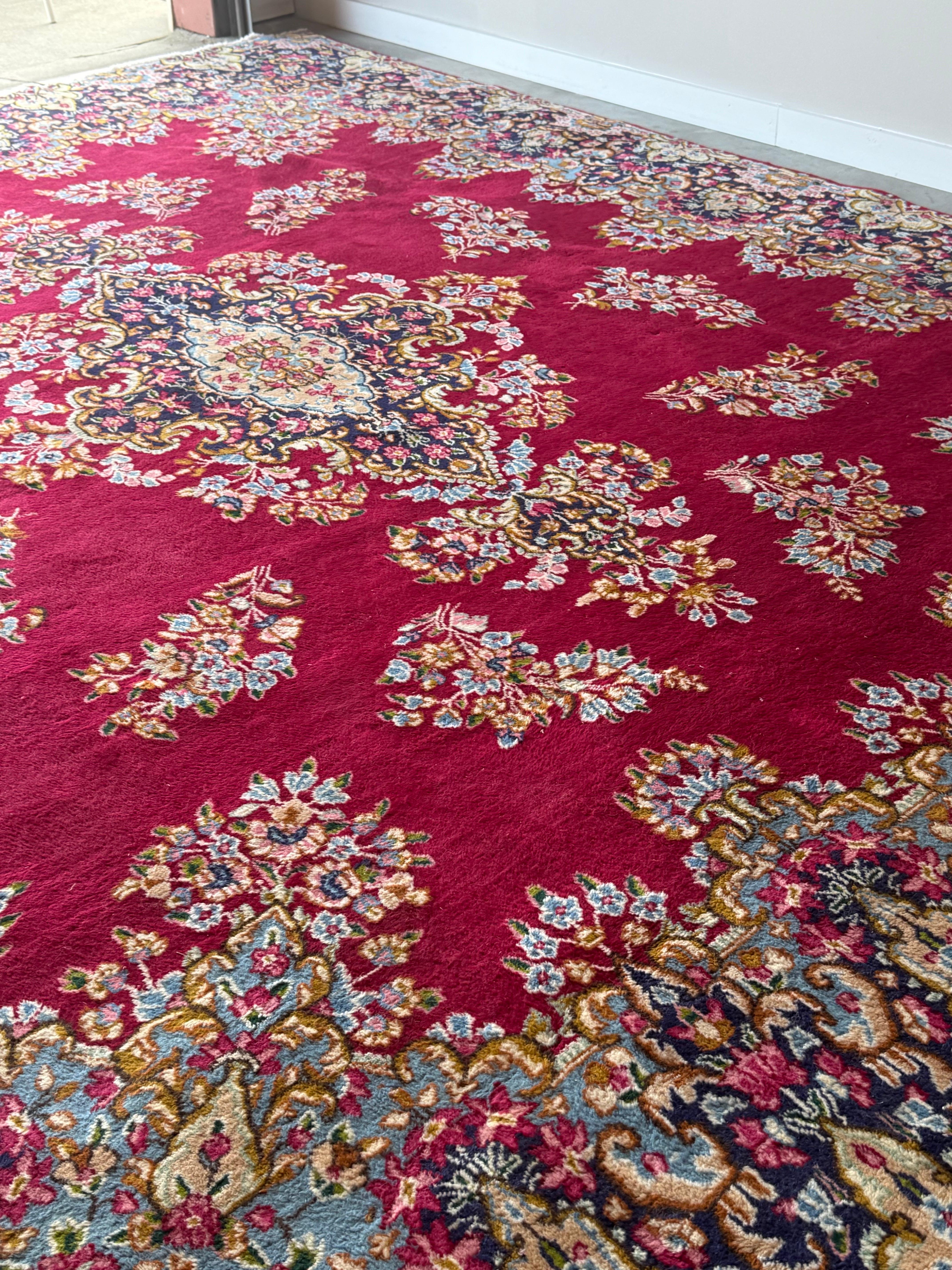 20th Century Massive Antique Persian Kerman Rug For Sale