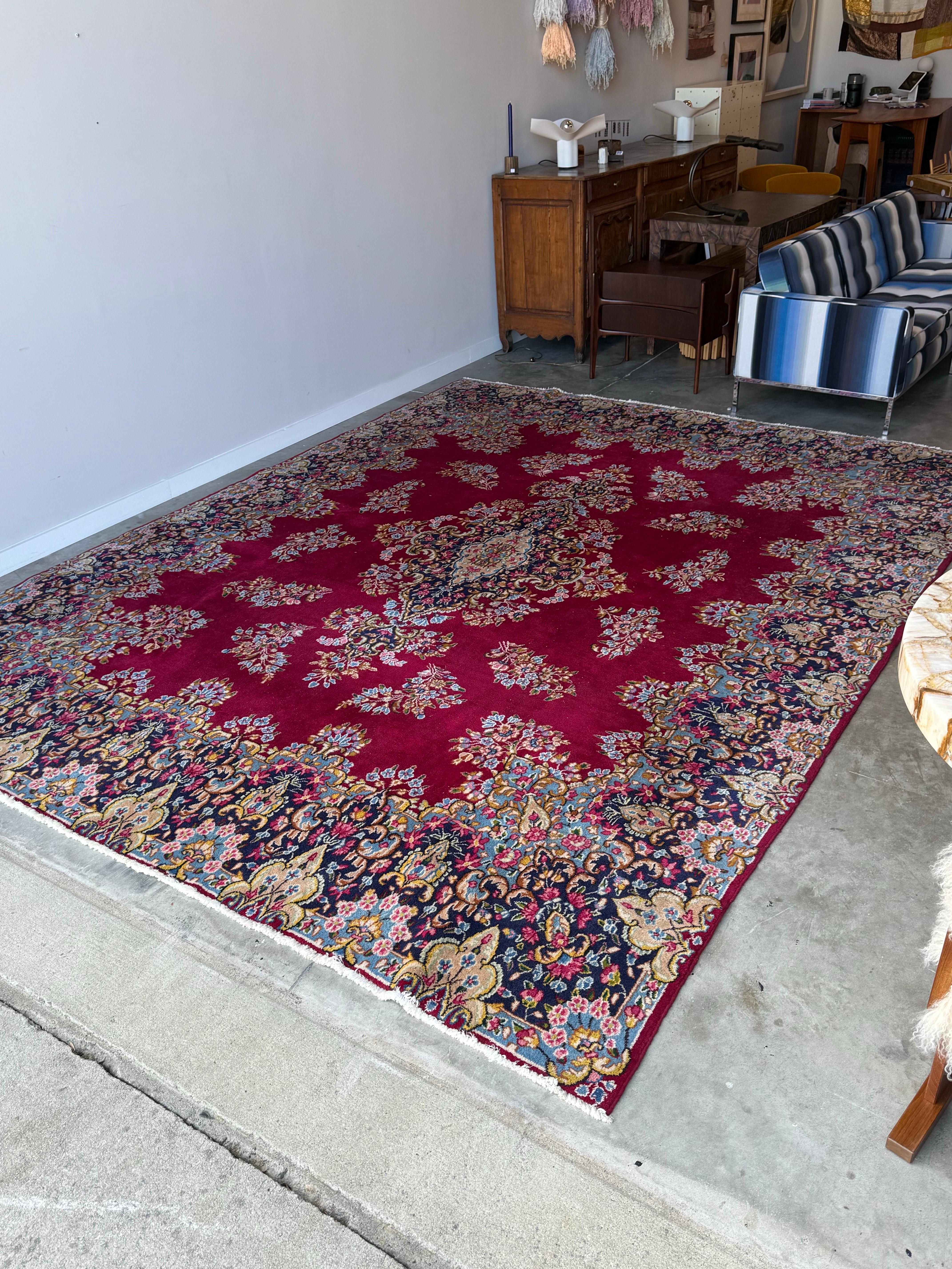 Massive Antique Persian Kerman Rug For Sale 1