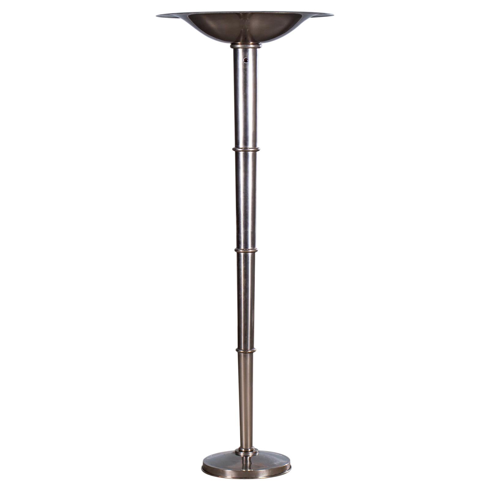 Massive Art Deco Jean Perzel Style Torchiere Floor Lamp, circa 1935 For Sale