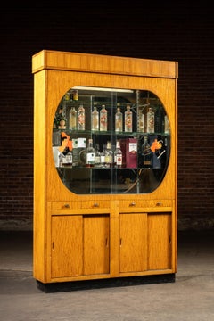 Massive Art Deco Mirrored Display Cabinet