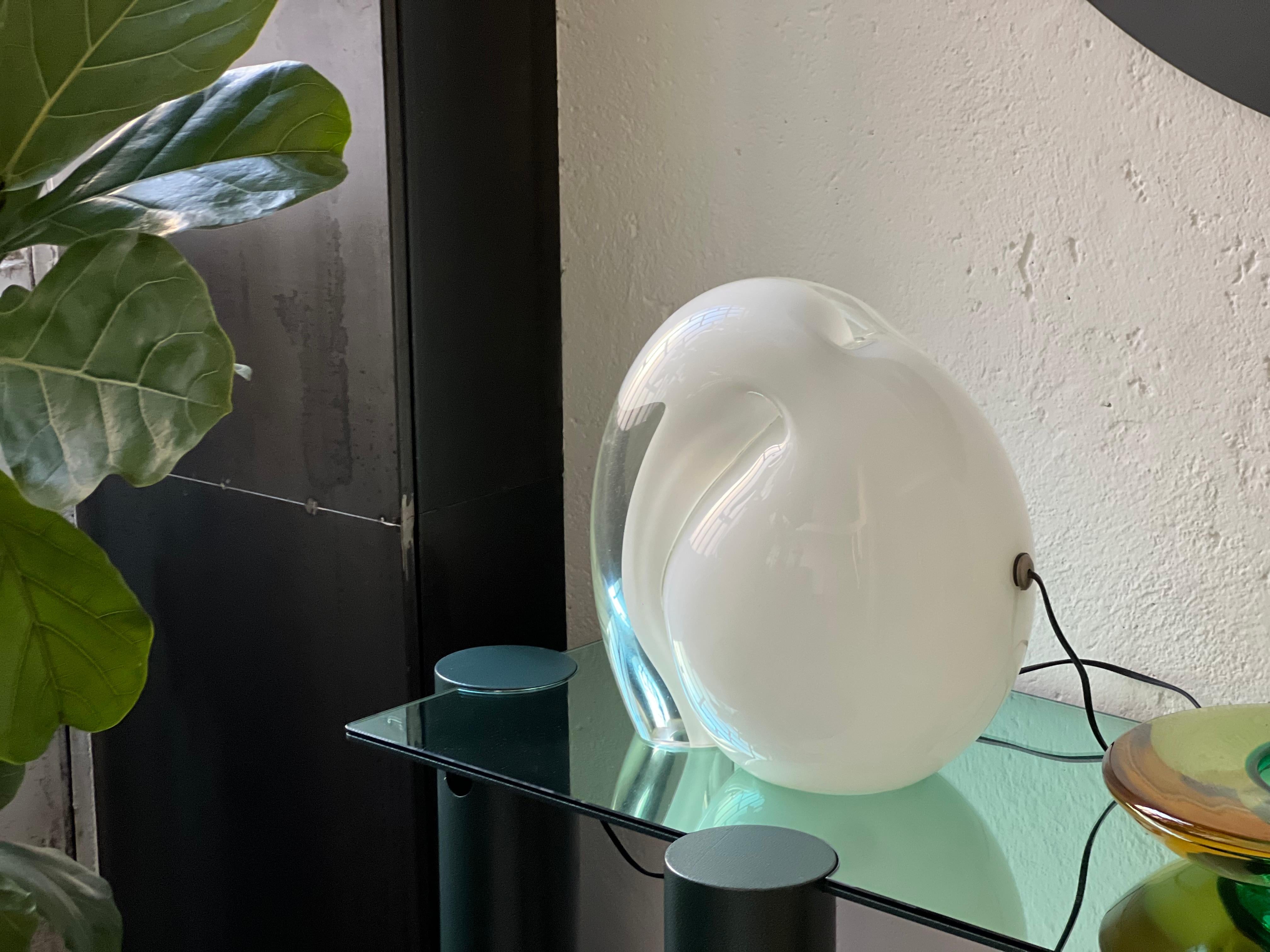 Tischlampe Munega aus massivem Kunstglas von Gino Vistosi, Murano, Italien, 1970er Jahre im Angebot 4