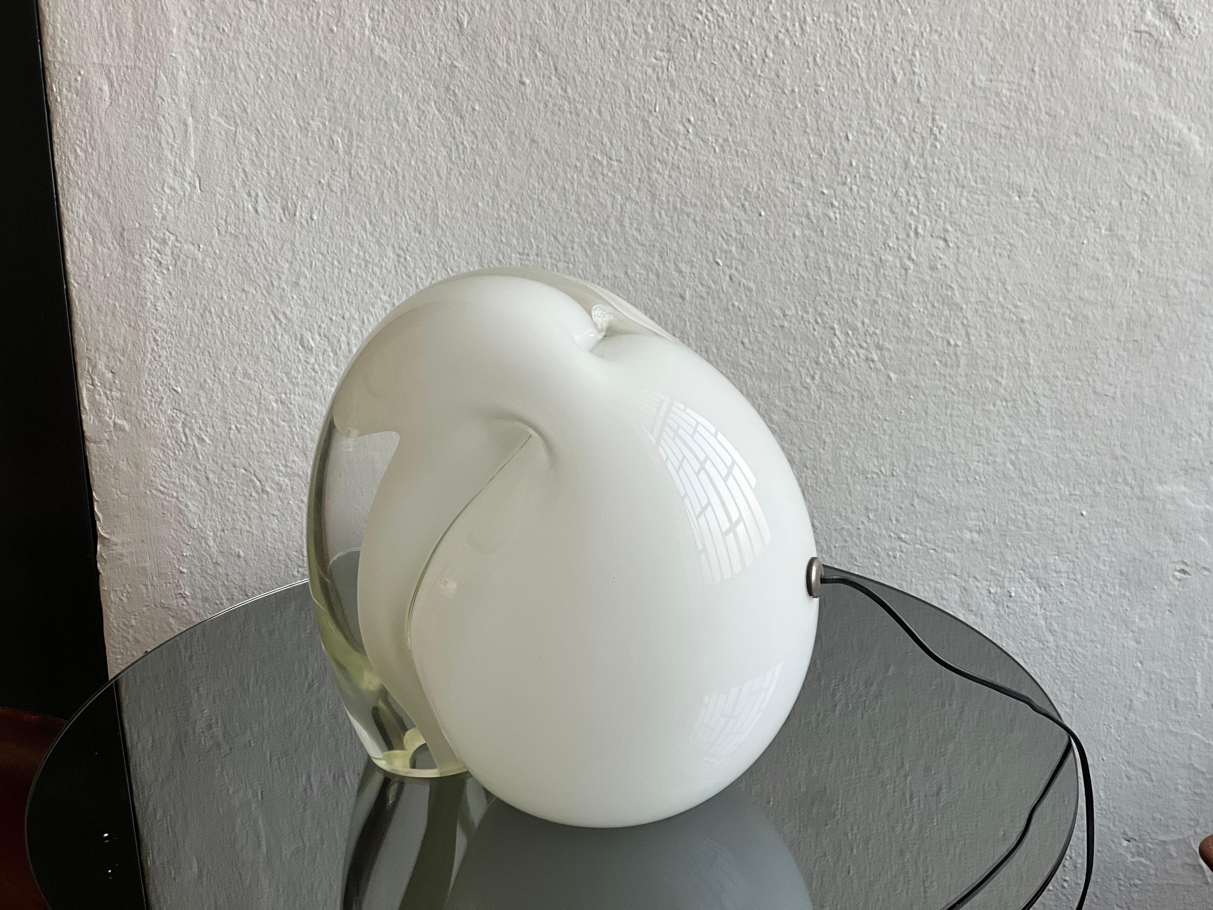 Tischlampe Munega aus massivem Kunstglas von Gino Vistosi, Murano, Italien, 1970er Jahre im Angebot 11