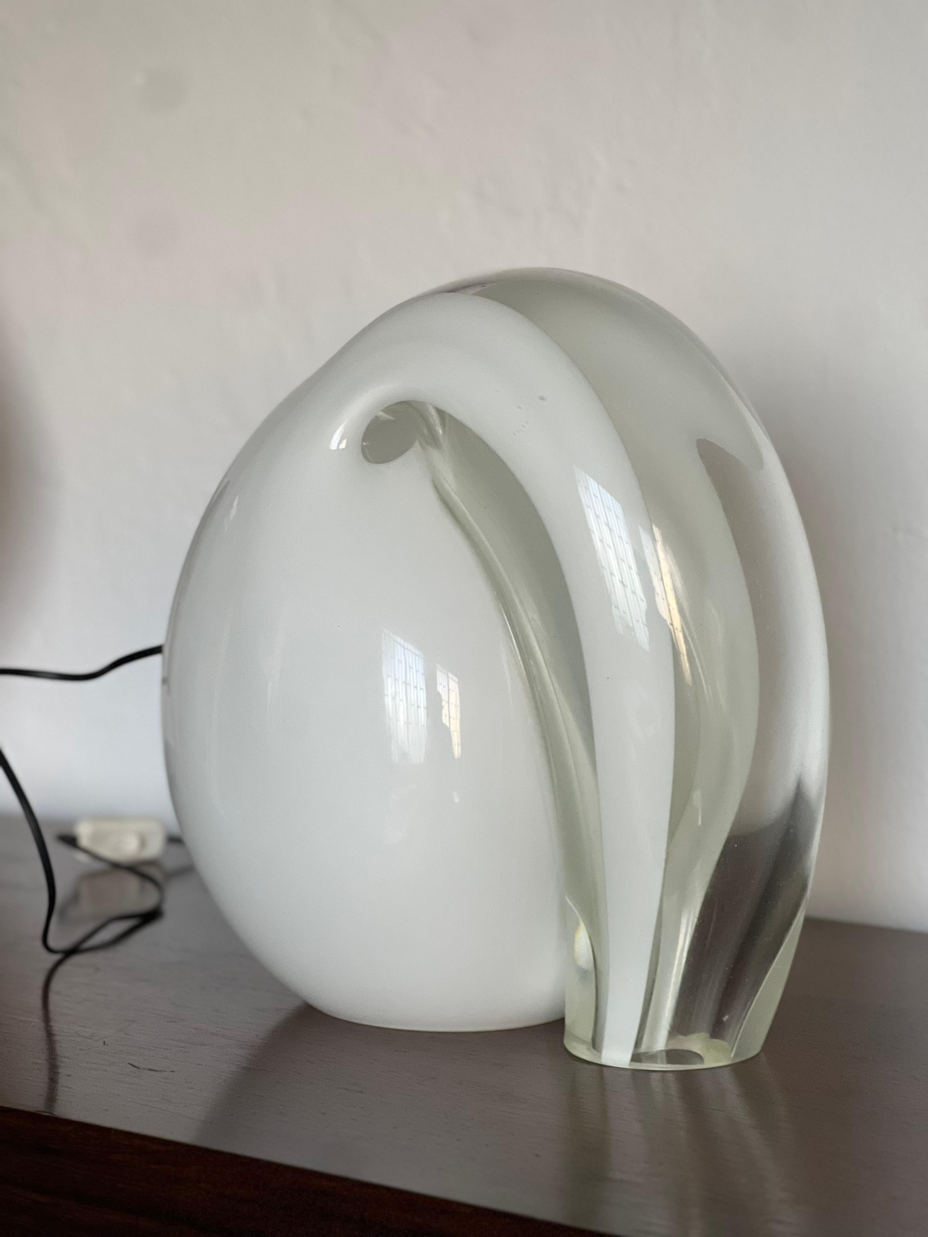 Tischlampe Munega aus massivem Kunstglas von Gino Vistosi, Murano, Italien, 1970er Jahre im Zustand „Hervorragend“ im Angebot in Milano, IT