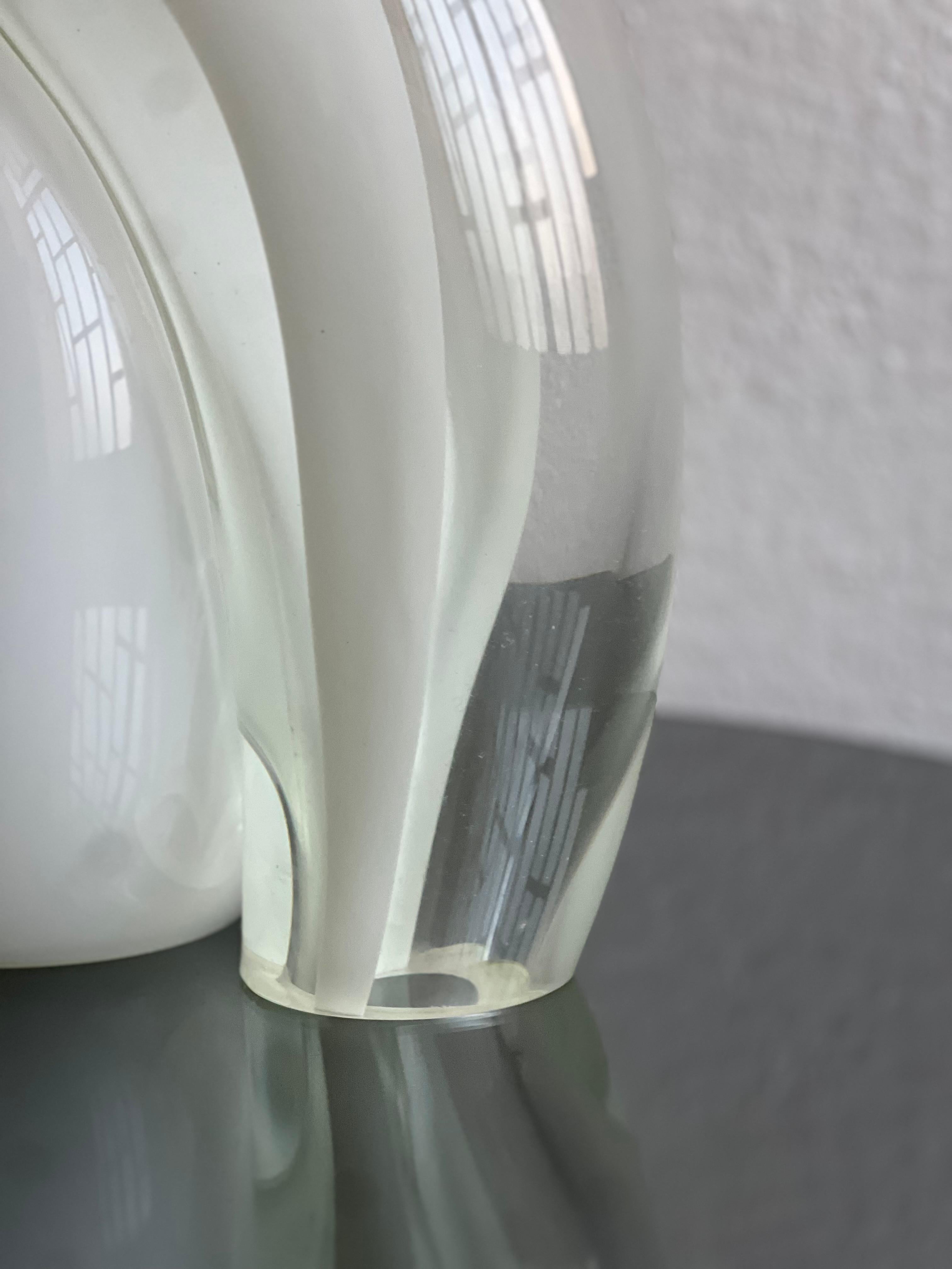 Tischlampe Munega aus massivem Kunstglas von Gino Vistosi, Murano, Italien, 1970er Jahre im Angebot 1