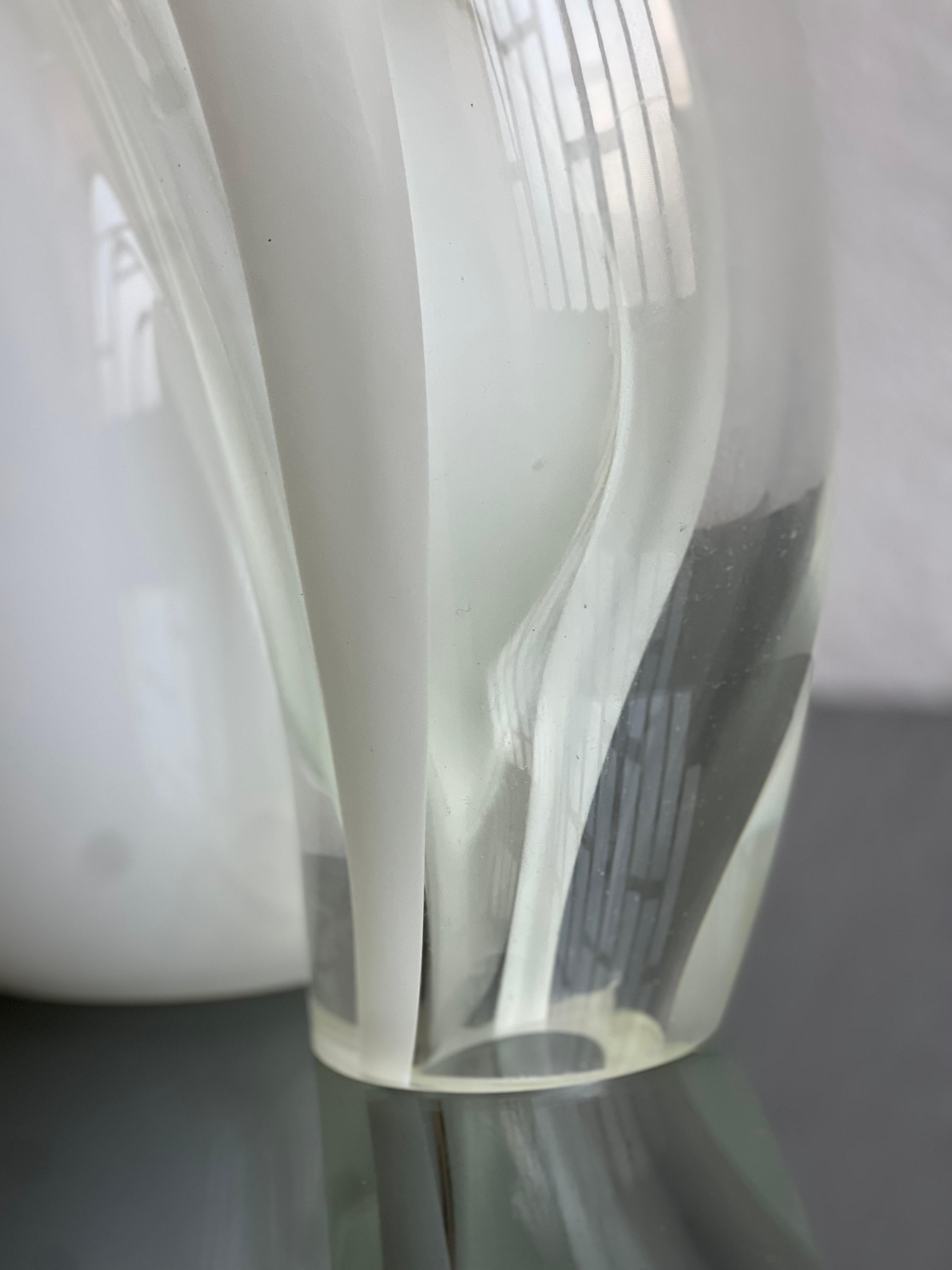 Tischlampe Munega aus massivem Kunstglas von Gino Vistosi, Murano, Italien, 1970er Jahre im Angebot 2