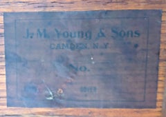 Massiccio tavolo da pranzo da conferenza in Oak Mission Arts & Crafts di J. M. Young