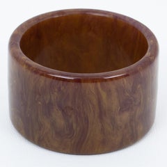 Extra-Wide Bakelite Bracelet Bangle Purple Stardust