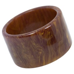 Bracelet extra-large en bakélite Bangle Purple Stardust