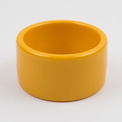 Massive Bakelite Bracelet Bangle Yellow Creamed Corn