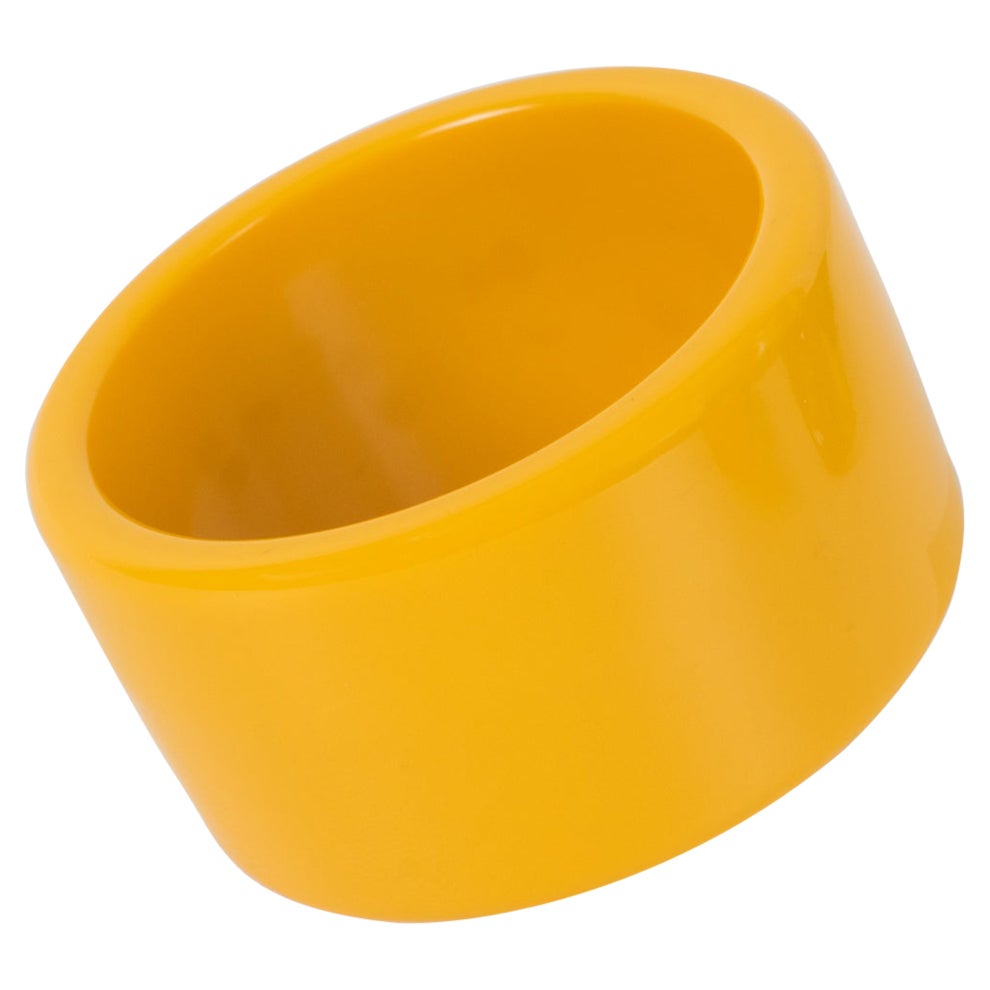 Massive Bakelite Bracelet Bangle Yellow Creamed Corn