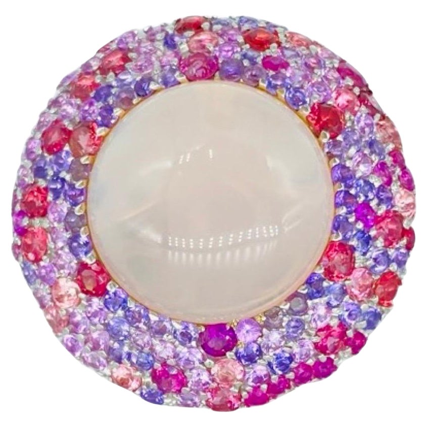 18 Karat Cocktail-Ring, massiver Baobabbaum, brasilianischer Ureinwohner 92 Karat Edelsteine im Angebot