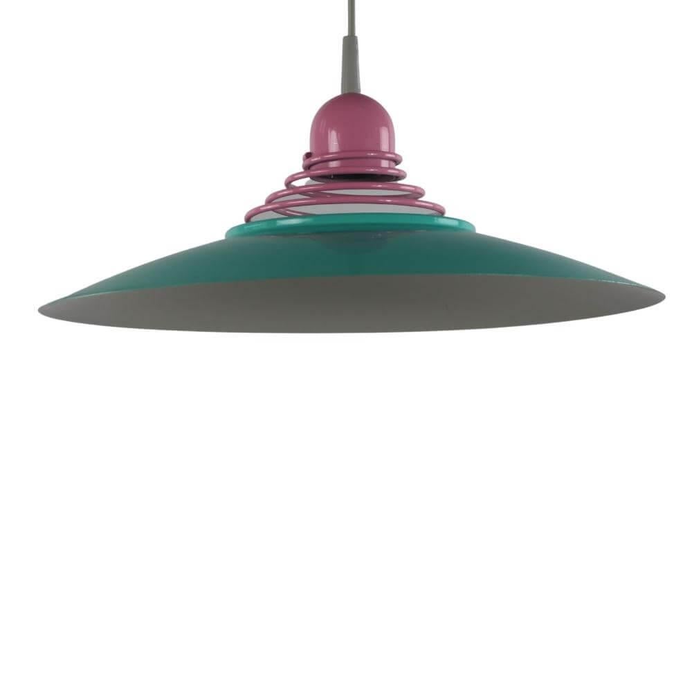 Massive Belgium Pop Art Style Pink-Turquoise Ceiling Lamp 2