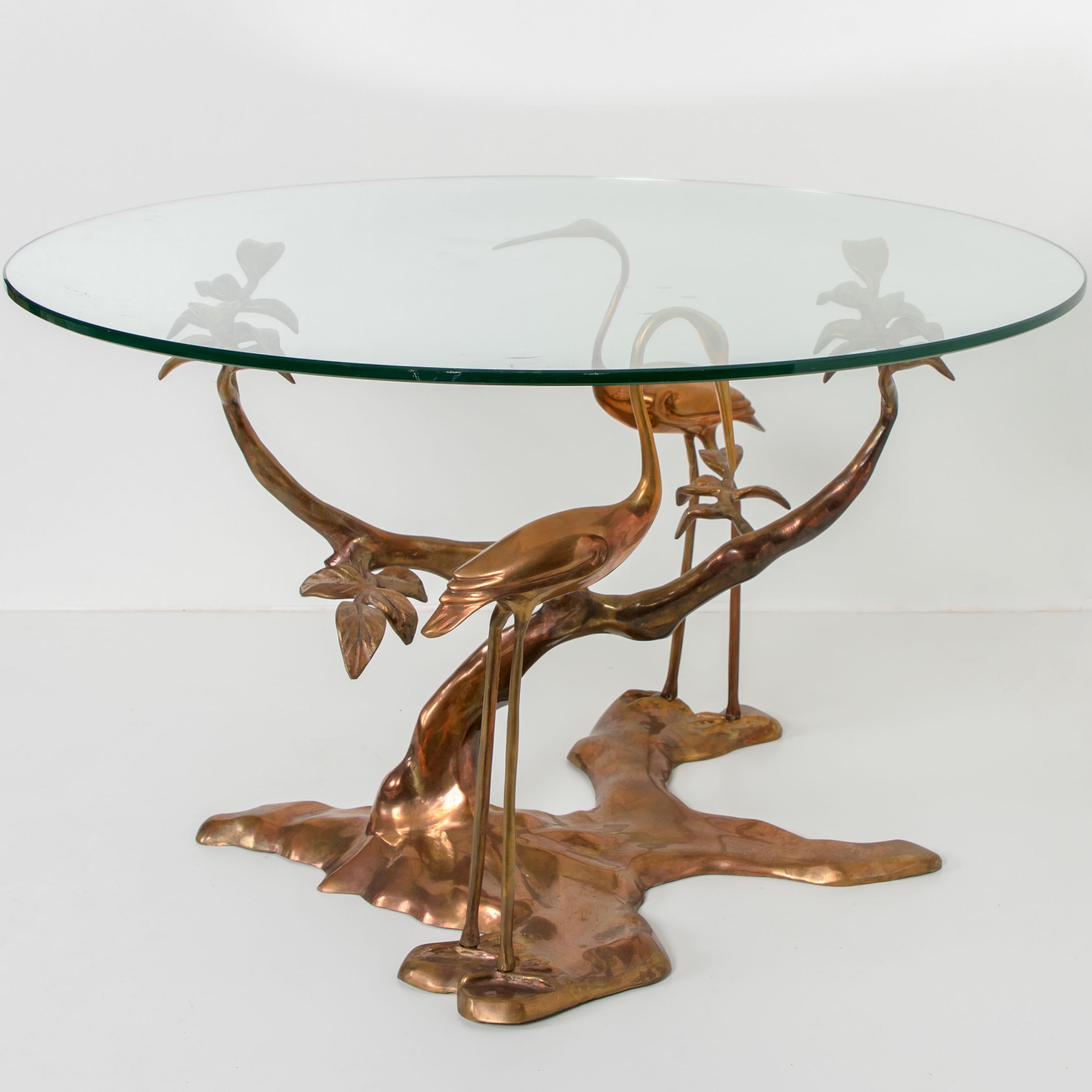 20th Century Massive Brass Coffee Table by Willy Daro, Belgium, 1970s