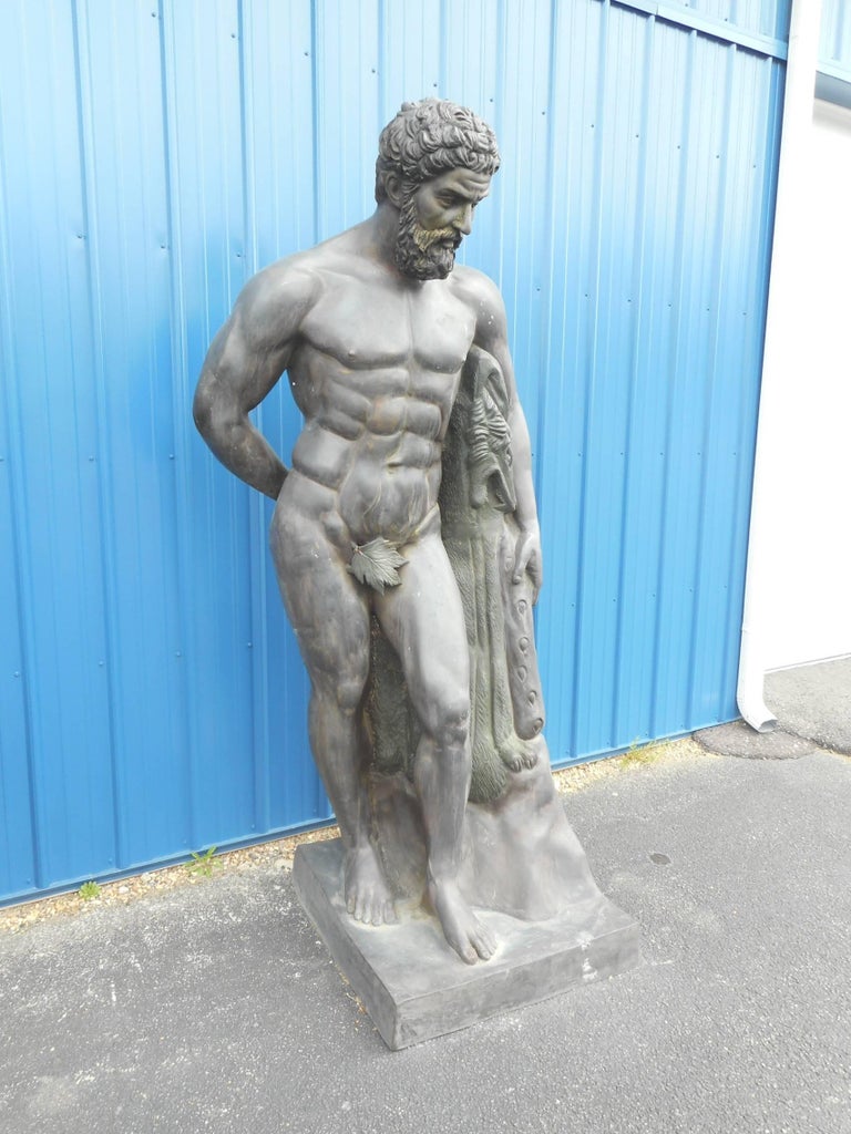 Statue grecque en bronze massif sur 1stDibs
