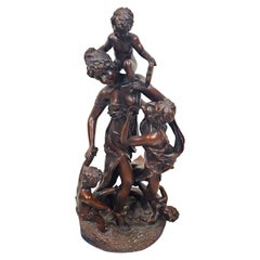 Massive Bronze Sculpture Signed Neoclassical 19th Century