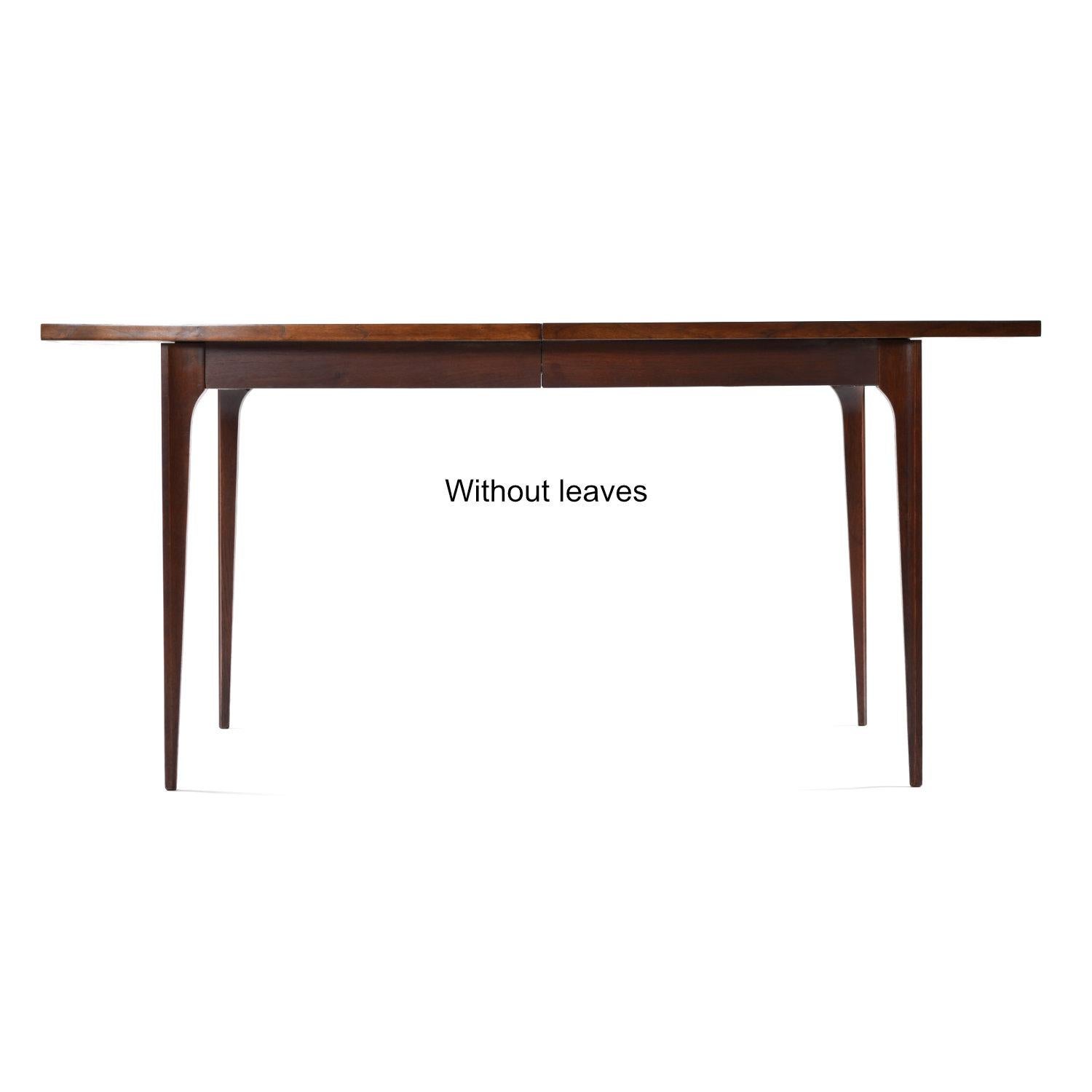 Massive Broyhill Brasilia Extending Walnut Dining Table with Three Leaves 4