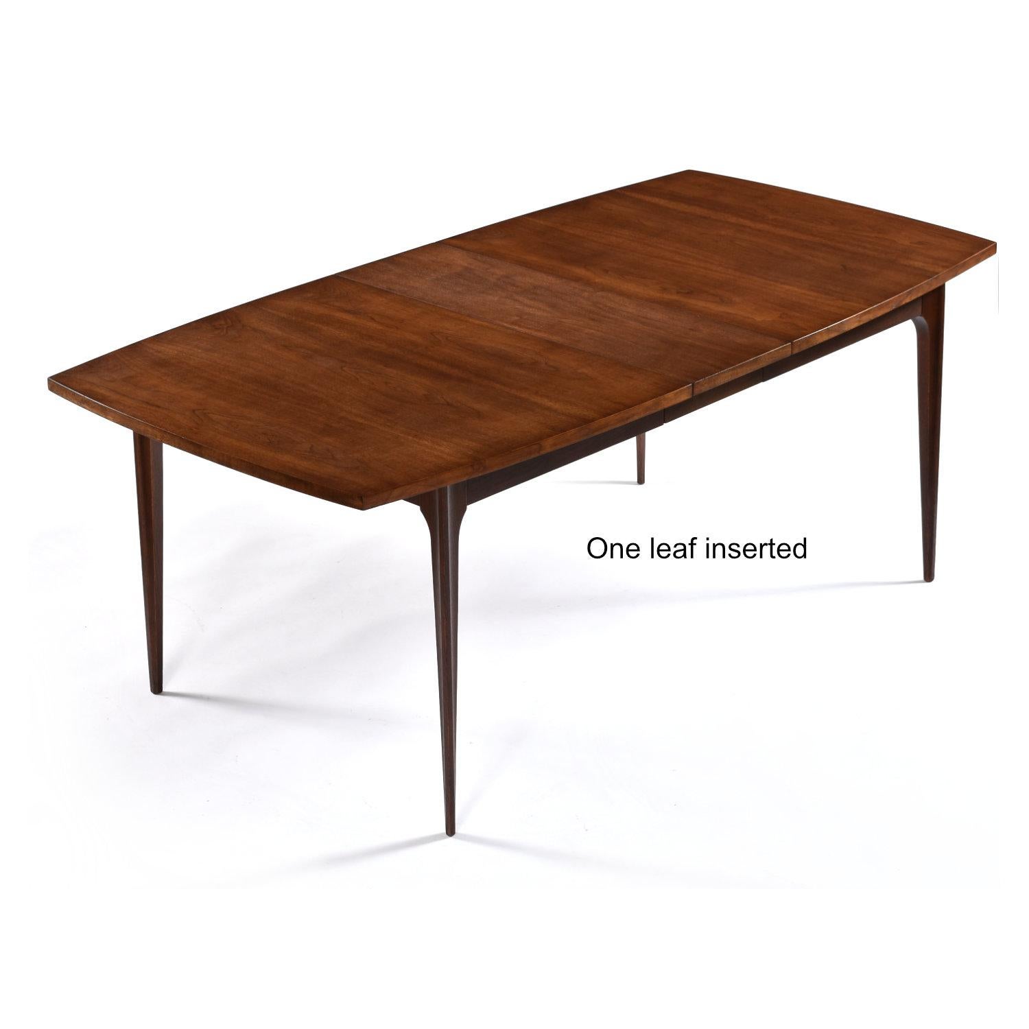 Massive Broyhill Brasilia Extending Walnut Dining Table with Three Leaves 2