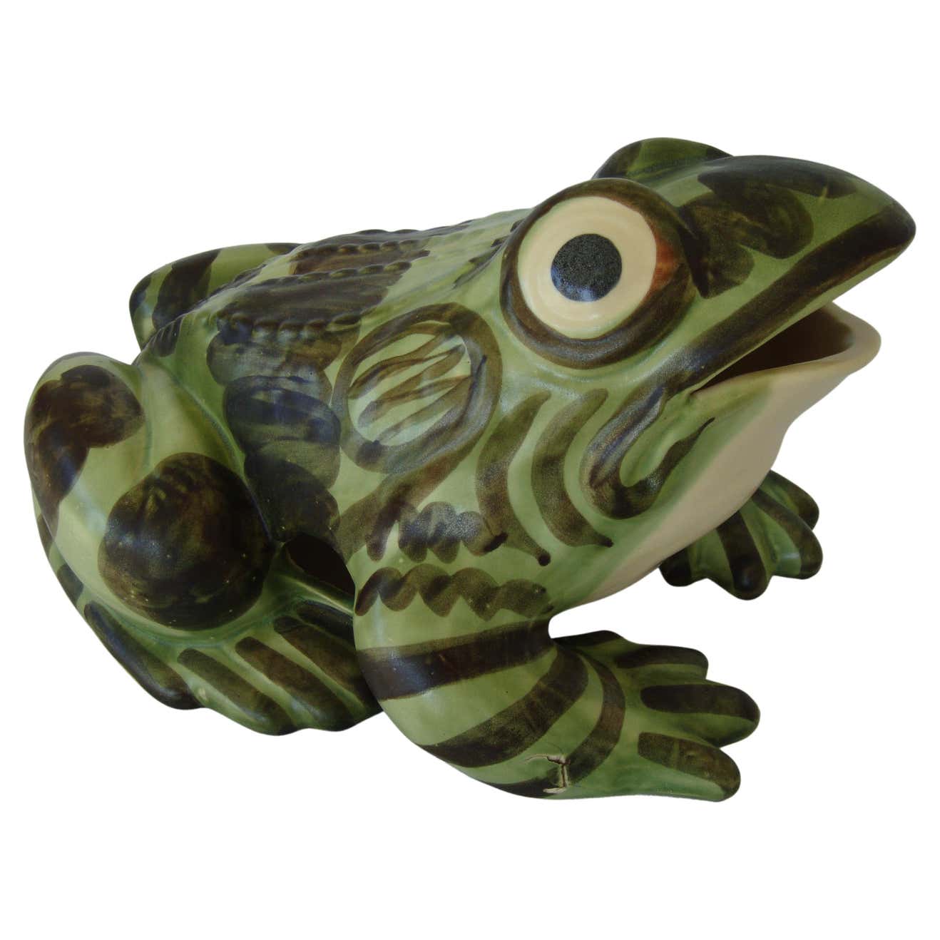 Massive Brush McCoy Hand-Painted Ceramic Frog Sculpture at 1stDibs ...