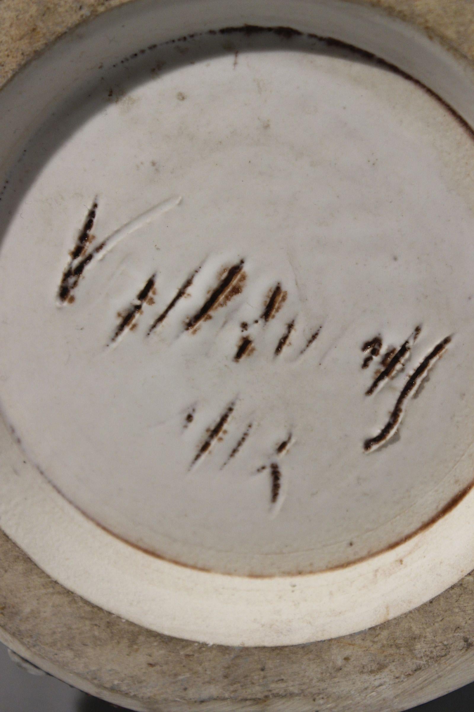 Vase massif en céramique brutaliste de Marius Giuge, Vallauris France Années 1950 en vente 8