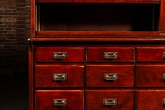 Massive c. 1900 Double Apothecary Cabinet Set by W. B. McLean