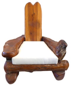 Massive California Craft Redwood Lounge Chair