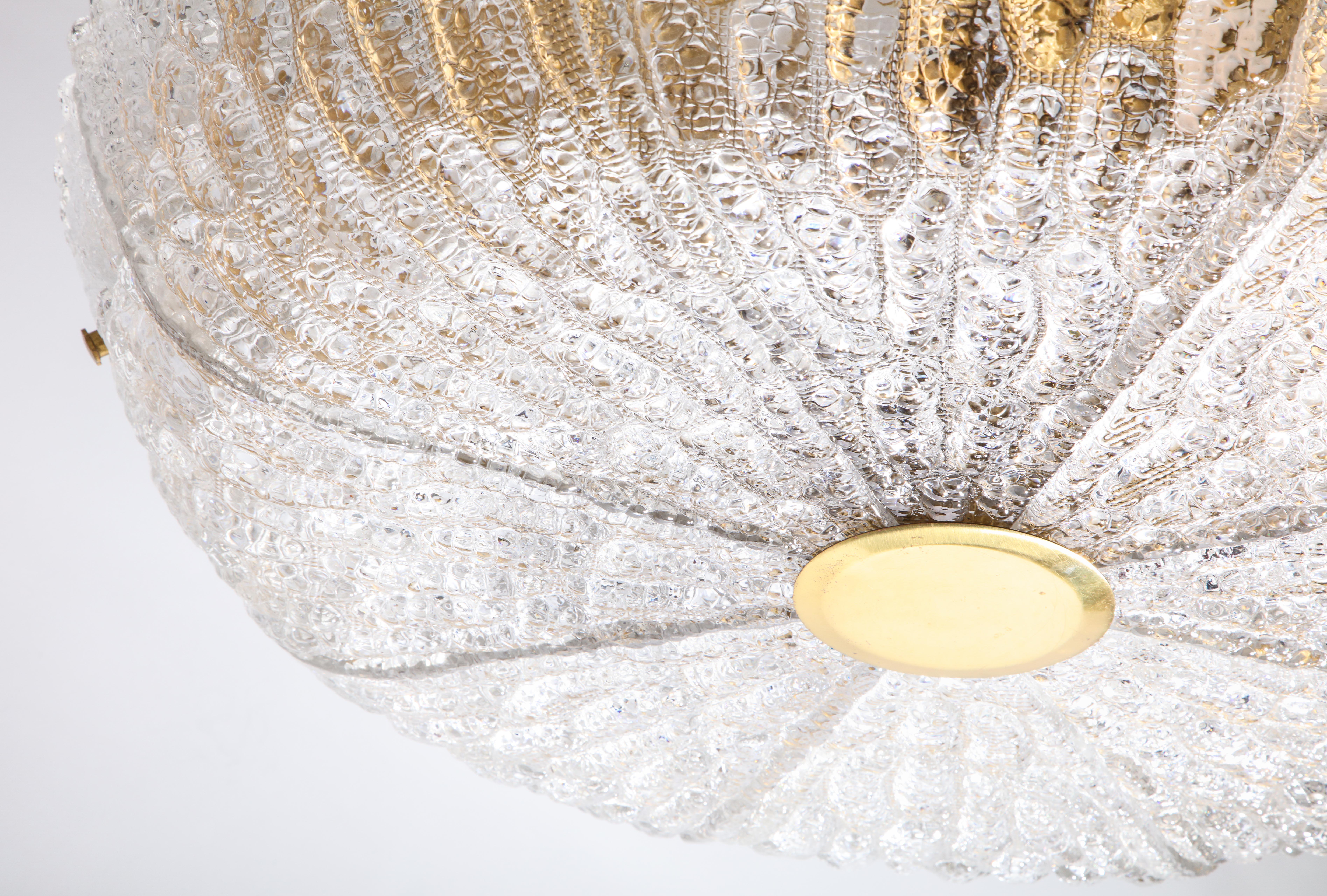 Brass Massive Carl Fagerlund Pendant Fixture for Orrefors