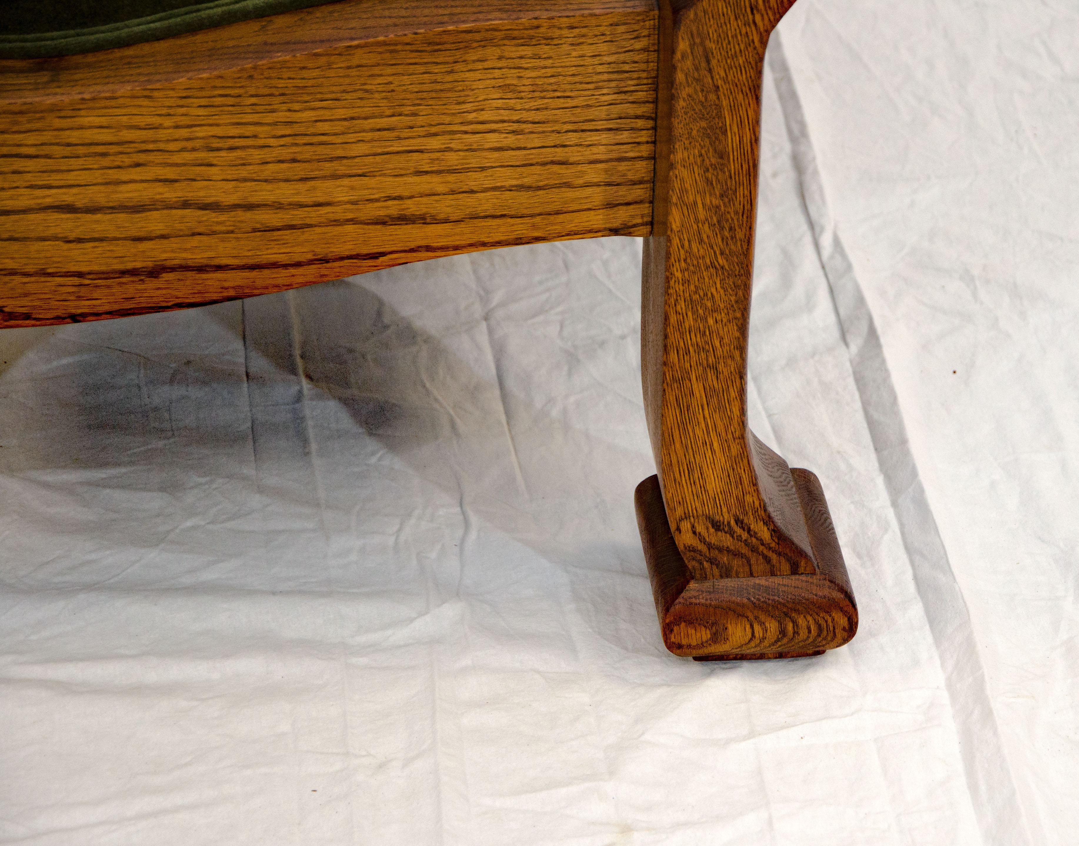 Massive Carved Oak Victorian Armchair / Gentleman's Chair 11